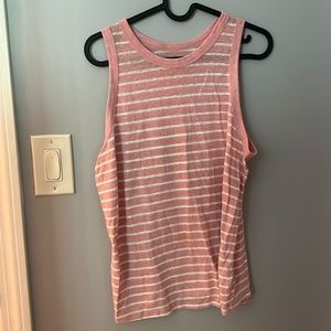 Pink striped tank top